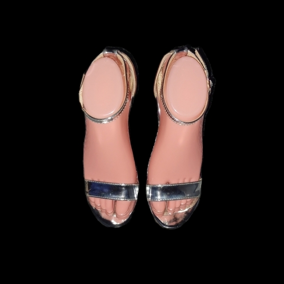 (3/$25) Charlotte Russe Metallic Silver Sandals - Picture 2 of 4
